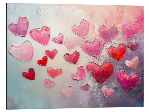 Obraz na aluminium Pink Hearts