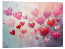 Obraz na aluminium Pink Hearts