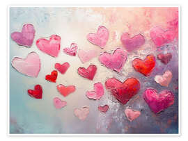 Poster Pink Hearts - TAlex