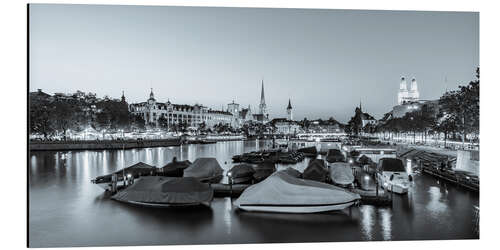 Aluminium print Zurich at night