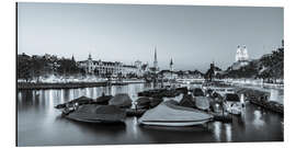 Aluminium print Zurich at night - Dieterich Fotografie