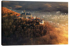 Canvas print Wernigerode Castle in the autumn evening sun - Oliver Henze