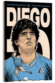 Wood print El Diego - Paola Morpheus