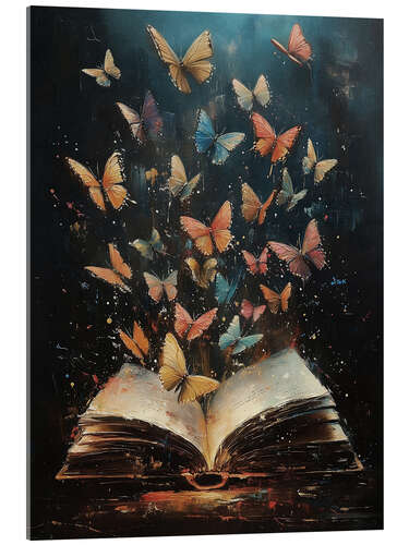 Acrylglas print Magic Butterflies Book