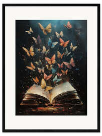 Impression artistique encadrée Magic Butterflies Book - Olga Telnova