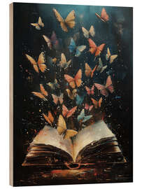 Hout print Magic Butterflies Book
