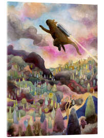 Acrylic print Cat With A Jetpack - Josh Byer