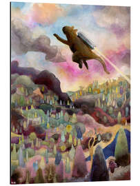 Aluminium print Cat With A Jetpack - Josh Byer