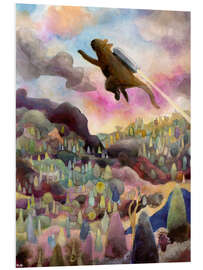 Foam board print Cat With A Jetpack - Josh Byer