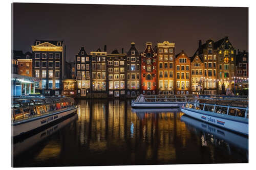 Acrylic print Amsterdam by night