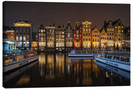 Canvas print Amsterdam by night - Martin Podt