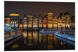 Foam board print Amsterdam by night