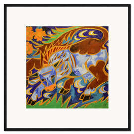 Impression artistique encadrée Blue Cow