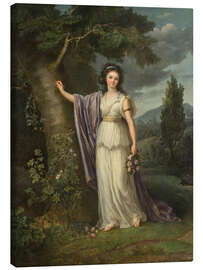 Leinwandbild Porträt von Madmoiselle de Genlis - Marie-Denise Villers