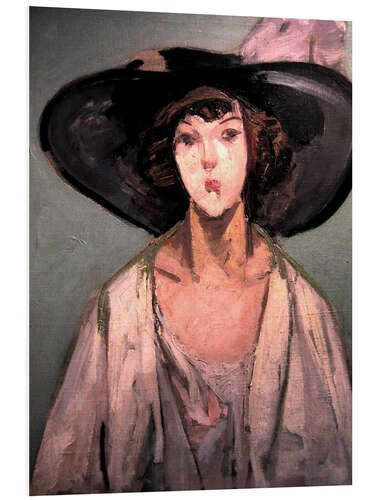 Stampa su PVC Woman with a Hat