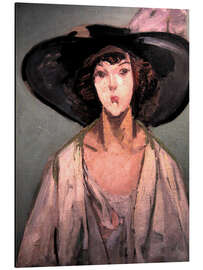 Magnettafel Frau mit Hut