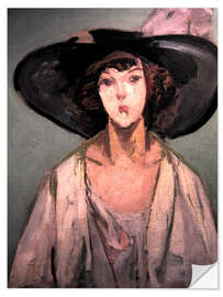 Autocolante decorativo Woman with a Hat
