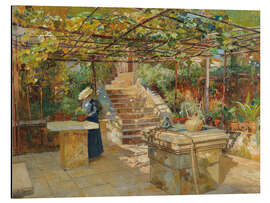 Aluminium print A flower lover on a sunny terrace - Marie Egner