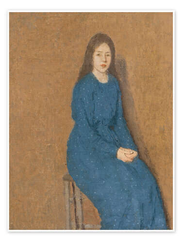 Juliste Girl in a Blue Dress