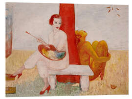 Cuadro de metacrilato Self-portrait with palette (artist and faun) - Florine Stettheimer