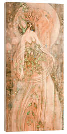Wood print June roses - Margaret MacDonald Mackintosh