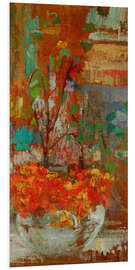 Hartschaumbild Komposition mit Kapuzinerkresse