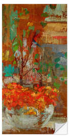 Wandsticker Komposition mit Kapuzinerkresse