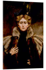 Acrylglasbild Natalie im Pelzumhang, 1897