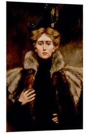 Hartschaumbild Natalie im Pelzumhang, 1897