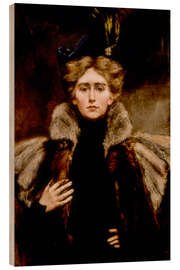 Holzbild Natalie im Pelzumhang, 1897