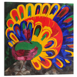 Quadro em plexi-alumínio Peacock - Natalja Gontscharova
