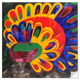 Muursticker Peacock