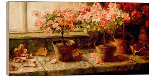 Print på træ Flowering Azaleas