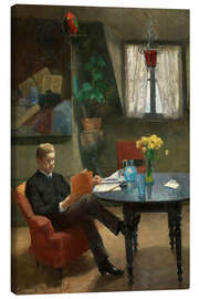 Canvas print Arne Garborg visiting the Artist's Studio