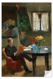 Wandsticker Arne Garborg besucht das Atelier