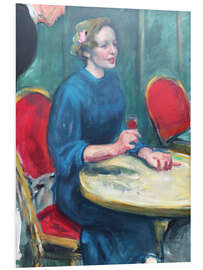 Hartschaumbild Am Cafétisch - Greta Knutson-Tzara