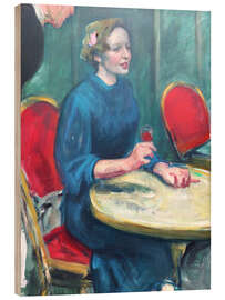 Holzbild Am Cafétisch - Greta Knutson-Tzara