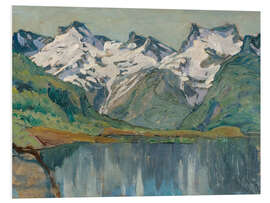 Foam board print Mountain lake, Northern Norway