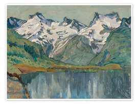 Wandbild Bergsee, Nordnorwegen - Anna Katarina Boberg