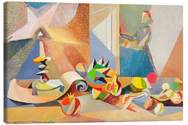 Lienzo Composition with pink and brown background - Greta Knutson-Tzara