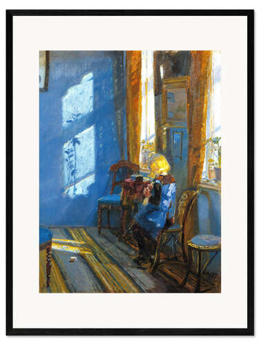 Impression artistique encadrée Sunlight in the Blue room