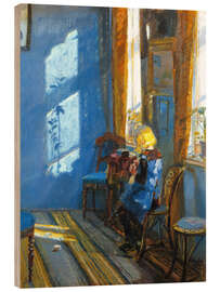 Wood print Sunlight in the Blue room