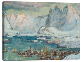 Canvas print Svolvær during the fishing season, Lofoten, 1934 - Anna Katarina Boberg