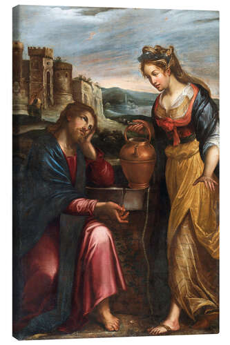 Canvas-taulu Christ and the Samaritan woman