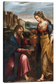 Canvas-taulu Christ and the Samaritan woman - Lavinia Fontana