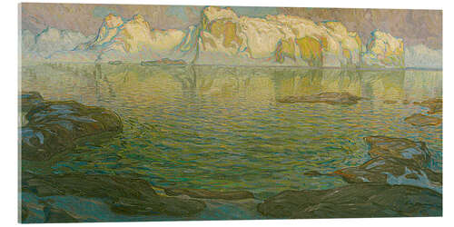 Acrylglasbild Stiller Abend - Szene von den Lofoten