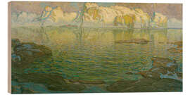 Wood print Silent evening - Scene from Lofoten - Anna Katarina Boberg