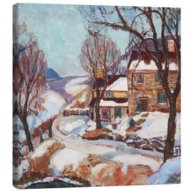 Lienzo Lumberville house in winter, 1935 - Fern Isabel Coppedge