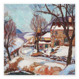 Taulu Lumberville house in winter, 1935 - Fern Isabel Coppedge