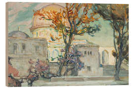 Wood print View of Jerusalem, Study, 1921 - Anna Katarina Boberg